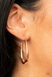 Curve Your Appetite - Gold - Copper Hoop Earrings Fashion Fix June 2022