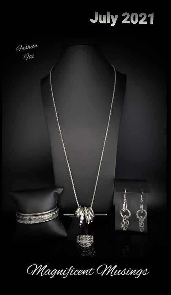 Magnificent Musings - White - Silver Complete Trend Blend Fashion Fix Set - July 2021