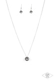 What A Gem - White - Silver Gem Short Necklace