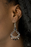 Dazzling Date Night - Black Crystal-Like Beads Fishhook Earrings