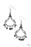 Dazzling Date Night - Black Crystal-Like Beads Fishhook Earrings