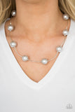 Perfectly Polished - Silver Oversized Pearls Short Necklace