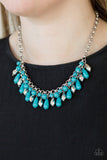 Coastal Cabanas - Blue Teardrop Beads Short Necklace