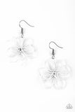 Springtime Serenity - Green - White Wire Daisy Fishhook Earrings