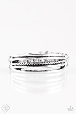 Western Frontier - Silver Bars Thin Band Ring - Fashion Fix Ring