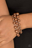 Until the End of Timeless - Blue - Brown Classic Pearls Clasp Bracelet