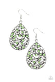 Dazzling Dew - Purple - Yellow - Green Rhinestones Fishhook Earrings