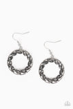 Global Glow - Blue - Silver - Black Fishhook Earrings