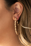 Street Mod - Gold Vine-Like Hoop Earrings