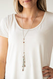 Timeless Tassels - Silver - Pink - Brown Dainty Pearls Long Necklace