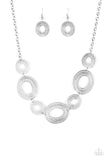 Basically Baltic - Black/Gunmetal - Silver Ovals Short Necklace