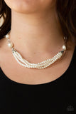 One Woman Show - White Peals Short Necklace