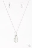 Friends In GLOW Places - Blue - White Asymmetrical Moonstone Long Necklace