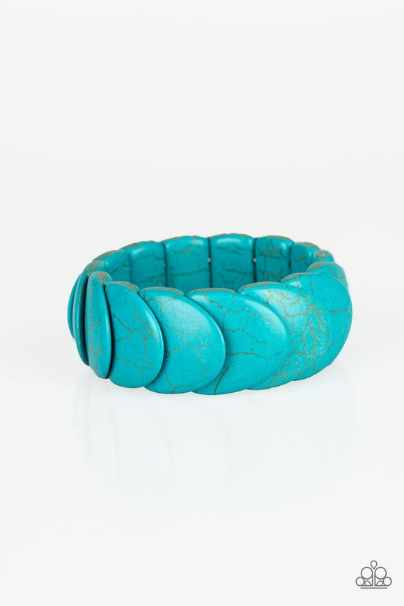 Nomadic Nature - Blue/Turquoise Stones Stretchy Bracelet