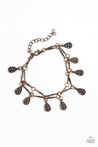 Gypsy Glee - Copper Teardrop Links Clasp Bracelet