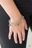 Fancy Fascination - Green Pearly and Glassy Beads Clasp Bracelet