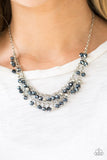 So In Season - Blue Gems Silver Beads Short Necklace