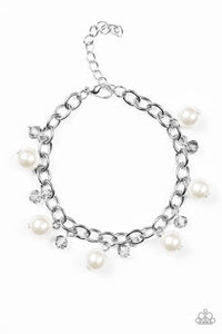 Country Club Chic - White Pearls Clasp Bracelet