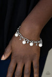 Country Club Chic - White Pearls Clasp Bracelet