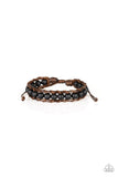 Rural Rover - Yellow - Brown Urban Wooden Beads Tie Bracelet