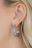 5th Avenue Fashionista - Copper/Topaz - Pink - Black/Gunmetal Rhinestones Hoop Earrings