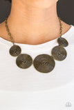 Deserves A Metal - Silver - Brass Spiraling Discs Short Necklace