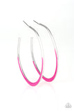 So Seren-DIP-itous - Red - Pink Dipped Hoop Earrings