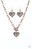 Heart Touching Harmony - Copper Filigree Heart Short Necklace