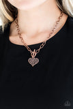 Heart Touching Harmony - Copper Filigree Heart Short Necklace