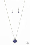 You Glow Girl - White - Yellow - Purple Square Moonstone Short Necklace