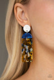 Haute On Their Heels - Purple - Yellow Acrylic Post Earrings