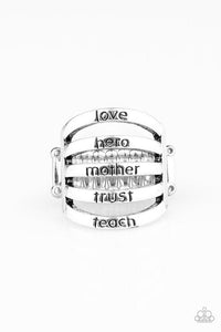 My Hero - Silver Inspirational Mother Wide Band Ring