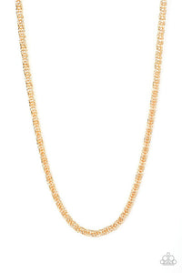 Go Down Fighting - Gold Chain Urban Long Necklace