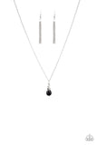 Timeless Trinket - Black Teardrop Gem Short Necklace