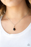 Timeless Trinket - Black Teardrop Gem Short Necklace