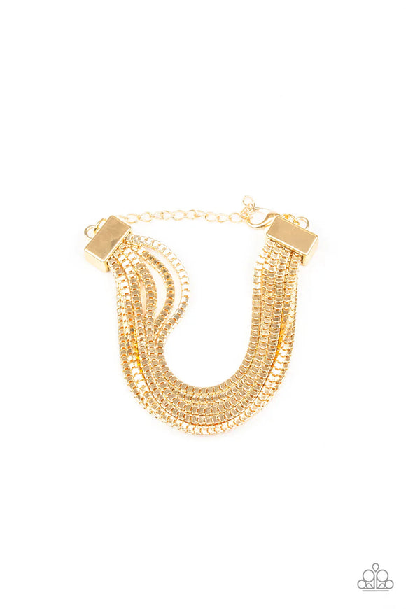 Out of Box - Gold Chains Clasp Bracelet