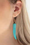 Tusk Tundra - Blue/Turquoise Tusk-Shaped Stones Short Necklace