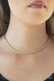 Flat Out Fierce - Gold Snake Chain Choker Necklace