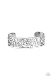 Read The Vine Print - Copper - Silver Vine-Like Filigree Cuff Bracelet