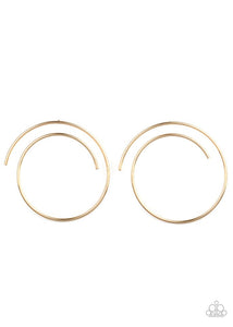 Vogue Vortex - Gold Wire Coils into a Spiral Post Earrings