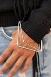 In Another Dimension - Silver Triangle Frames Bangle Bracelet Fashion Fix Bracelet