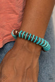 Eco Experience - Blue - Copper Discs Stretchy Bracelet