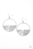 Reimagined Refinement - Silver Crescent Bottom of Hoop Fishhook Earrings