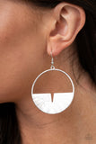 Reimagined Refinement - Silver Crescent Bottom of Hoop Fishhook Earrings