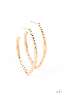 Point-Blank Beautiful - Gold Hoop Earrings