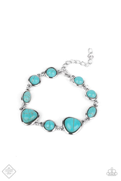 Eco-Friendly Fashionista - Blue/Turquoise Stones Clasp Bracelet - Fashion Fix Bracelet