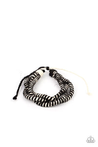 Island Endeavor - Black Cording Weaves Urban Pull Tie Bracelet