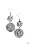 Keep It WHEEL - Purple - Green Dainty Beads Floral Pattern Fishhook Earrings