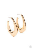 Find Your Anchor - Silver - Gold Beveled Anchor Shaped Hoop Earrings