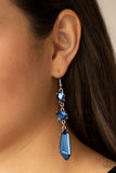 Sophisticated Smolder - Blue Gems Trickles Fishhook Earrings